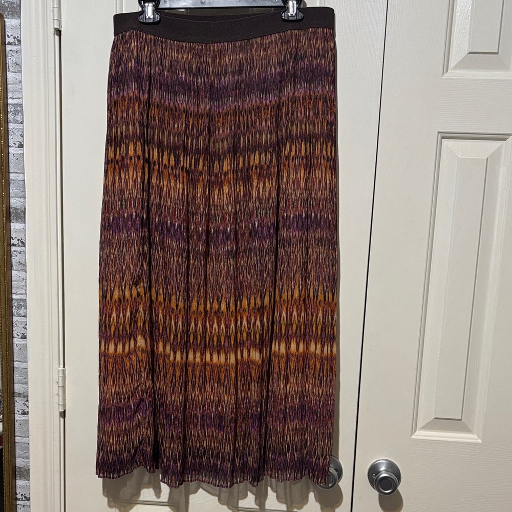 Ruby Rd. Purple and Orange Maxi Skirt